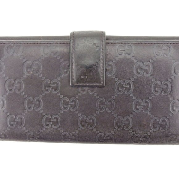 Gucci Long Wallet Gucci Shima Leather Auth USED T8915 - Picture 4 of 5